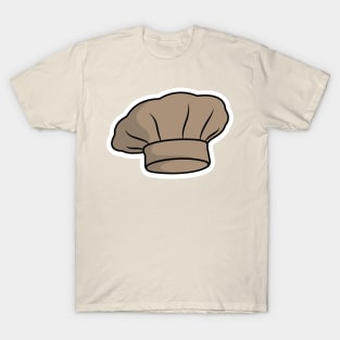 Chef Cooking Hat Cartoon Sticker vector illustration. Kitchen cooking object icon concept. Chef white hat sticker vector design with shadow. Bakery logo icon concept. T-Shirt